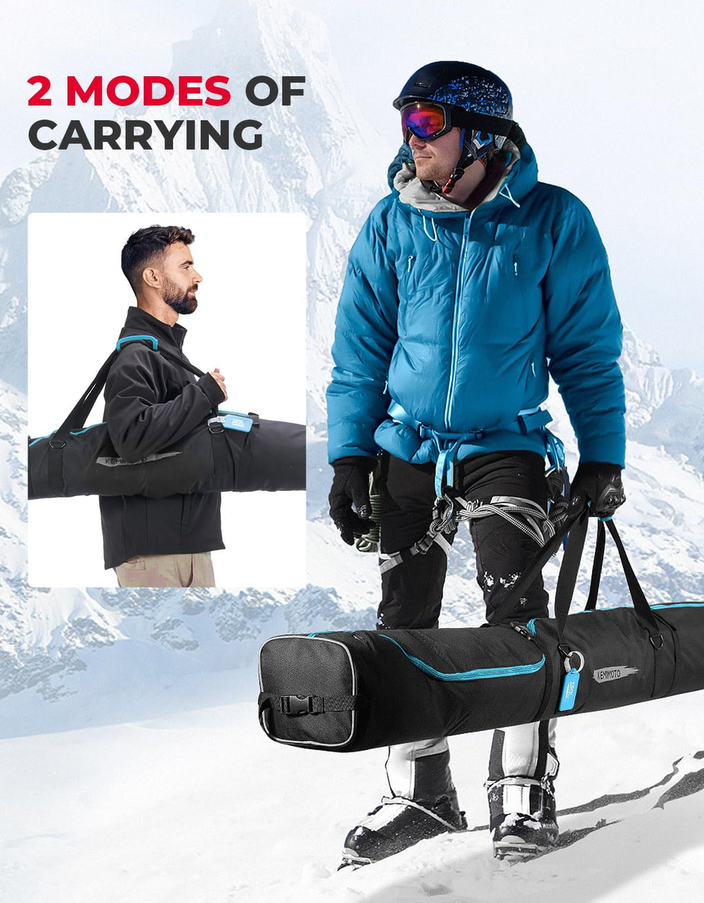 Snowboard Bag, 360° Fully Padded Ski Bag