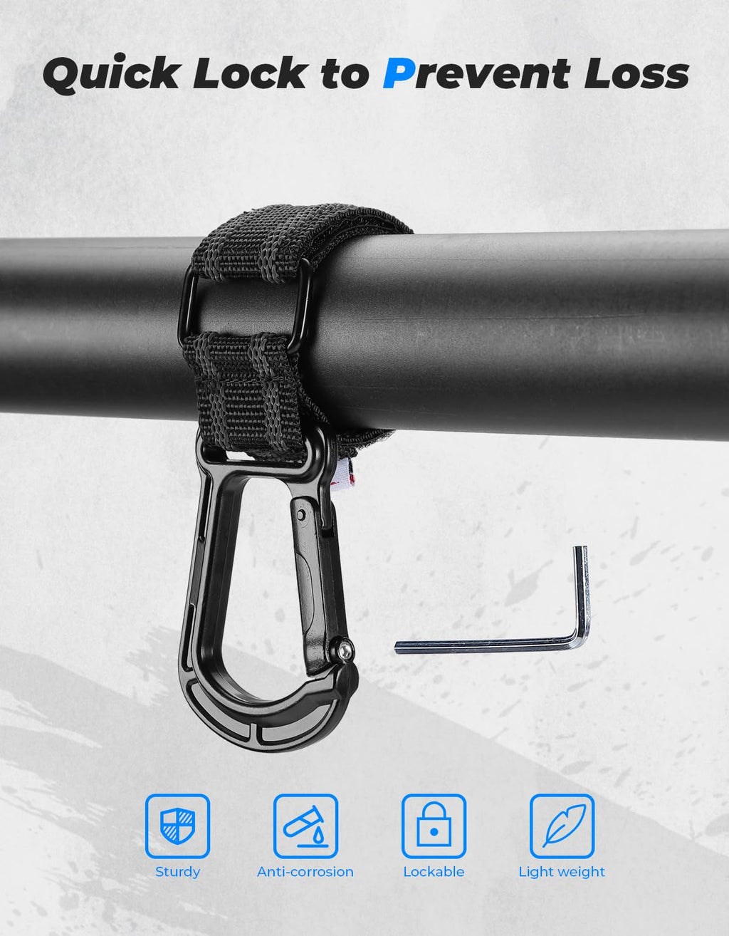 2 pcs UTV Helmet Hanger Hook fits 1.5" -2.0" Roll Bar for Polaris RZR, Can Am