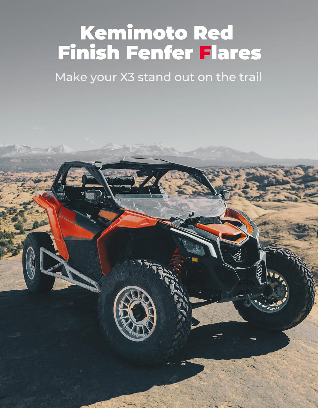 Red Fender Flares for Can-Am Maverick X3 / X3 MAX