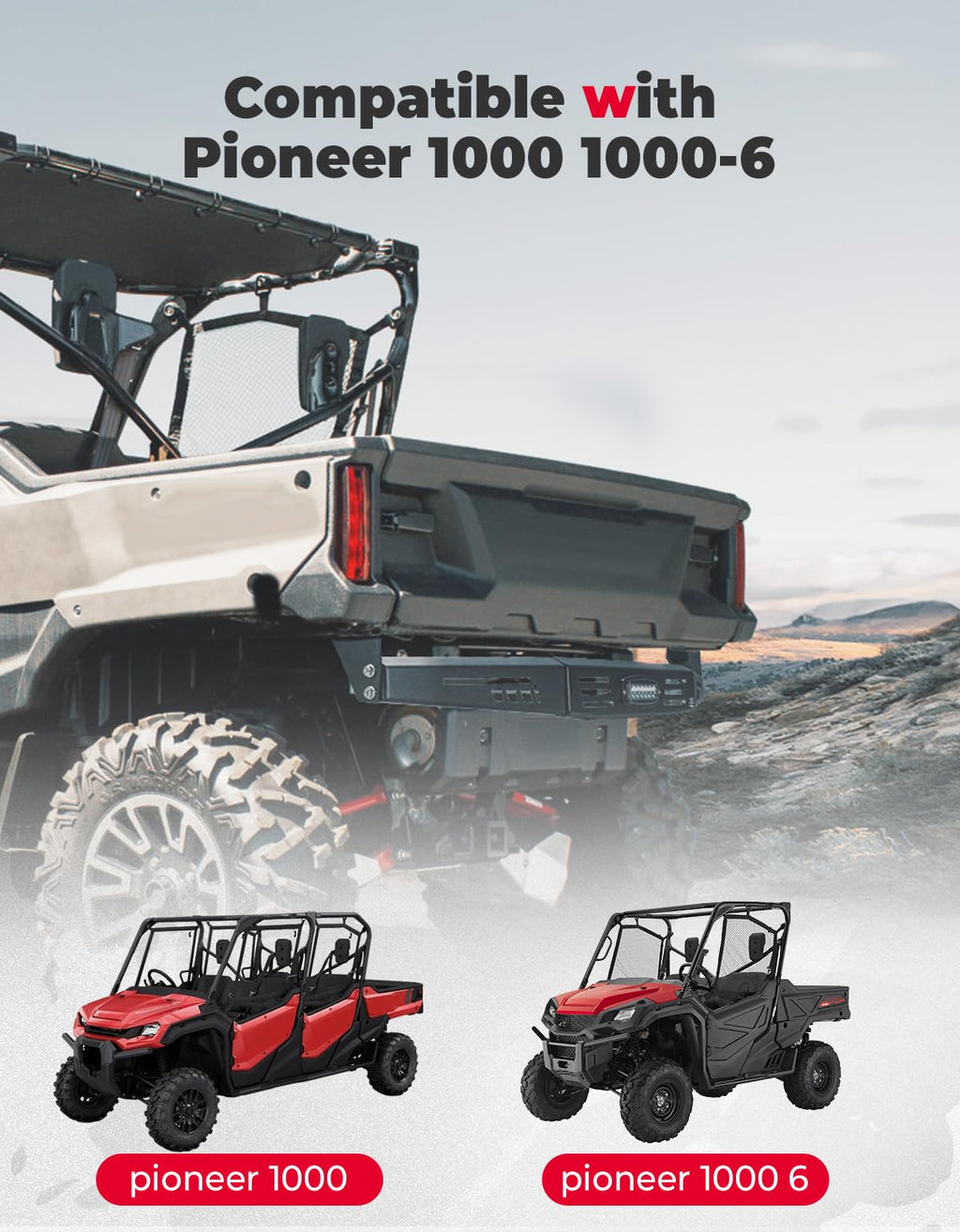 Rear Bumper for Pioneer 1000 1000-6 2016-2025