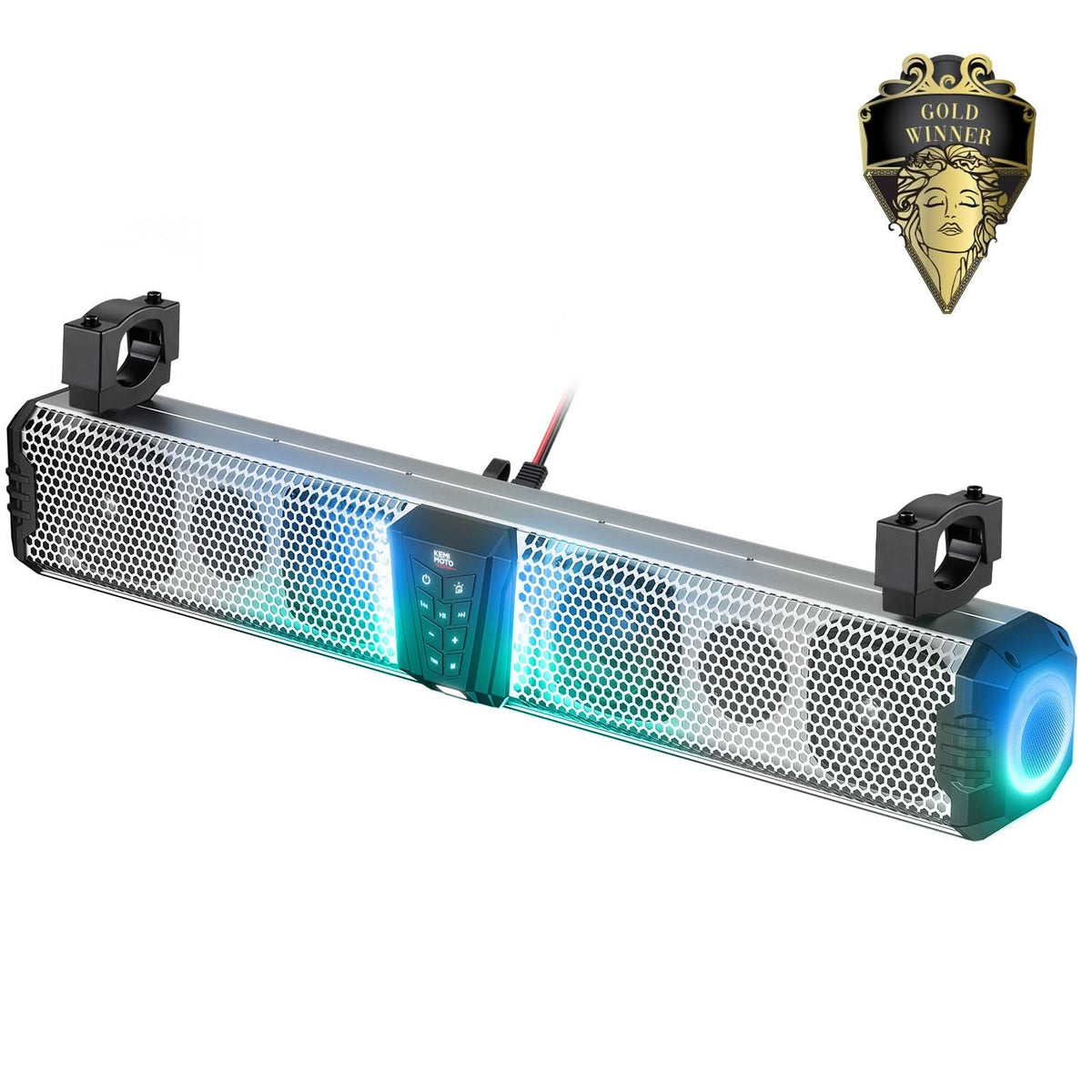 KEMIMOTO Midnight S80 Gen1.0 32" Aluminum 6-Speaker RGB Soundbar Silver